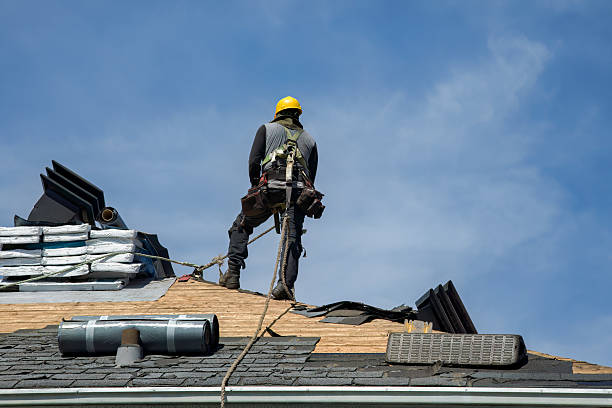 Professional Gutter Installation technician working in Bloomery, WV